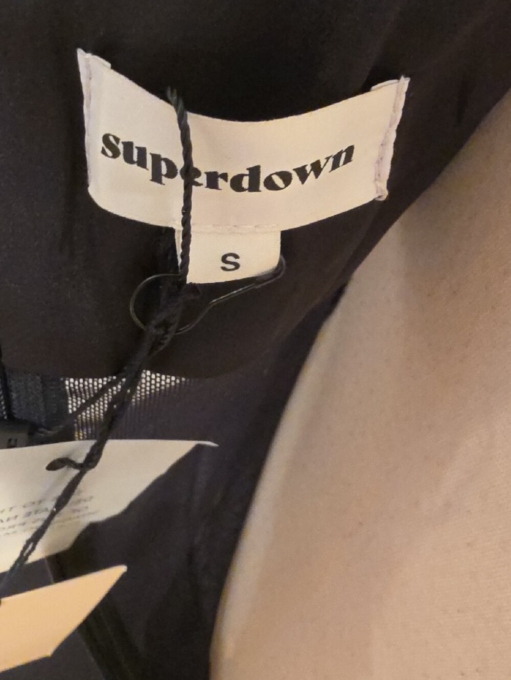 superdown sexy Black Sheer bodice Maxi Dress size S new with tags - Picture 7 of 10